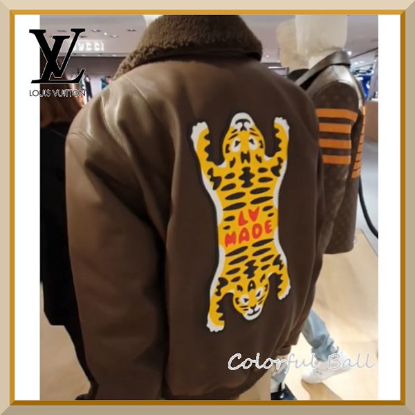 ルイヴィトン レザージャケット コピー LV x NIGO レザーブルゾンウィズタイガーパッチ 1A9K3Q大人気！注目度抜群！