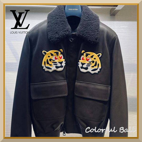 ルイヴィトン レザージャケット コピー LV x NIGO レザーブルゾンウィズタイガーパッチ 1A9K3Q大人気！注目度抜群！