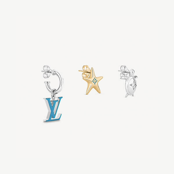 ルイヴィトン ピアス コピー 遊び心溢れる一品LV☆ブックル LVタートル☆ピアス 3点セット M00281