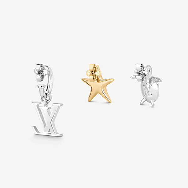 ルイヴィトン ピアス コピー 遊び心溢れる一品LV☆ブックル LVタートル☆ピアス 3点セット M00281