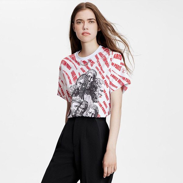 人気【ルイヴィトン】スランティドシグネチャーバストTシャツ 偽物1A9BJI
