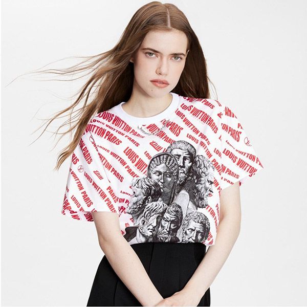 人気【ルイヴィトン】スランティドシグネチャーバストTシャツ 偽物1A9BJI