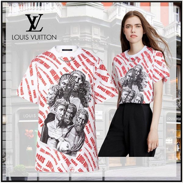 人気【ルイヴィトン】スランティドシグネチャーバストTシャツ 偽物1A9BJI