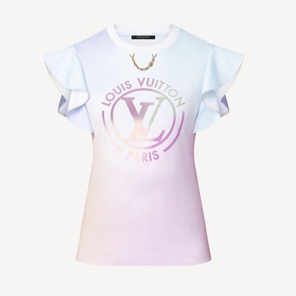 22SS人気ルイヴィトン サークルフラウンススリーブTシャツ スーパーコピー1A9YEX