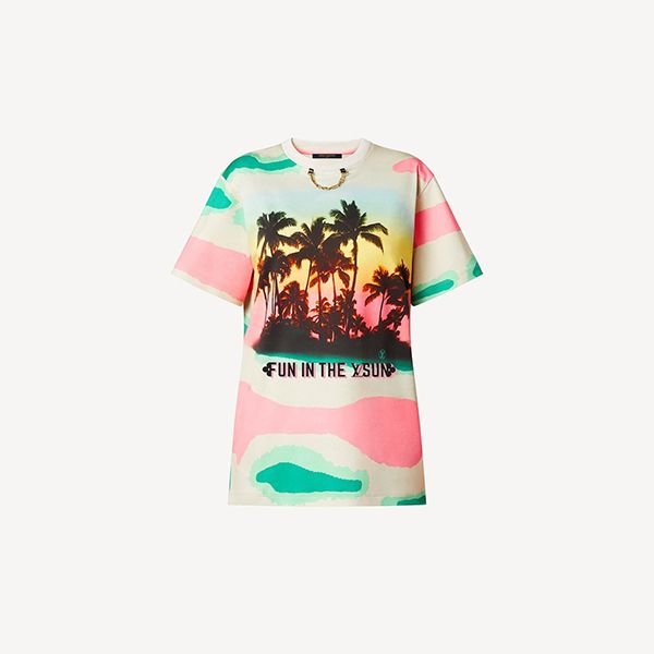 【個性的なデザイン】ルイヴィトン パームツリーTシャツ 偽物 1A9XOY