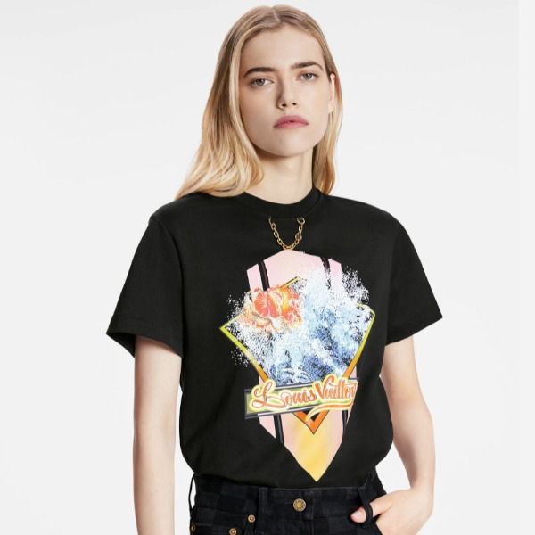 【最新！】ルイヴィトン タンジェリンプリントTシャツ スーパーコピーコットン 1A9XQP