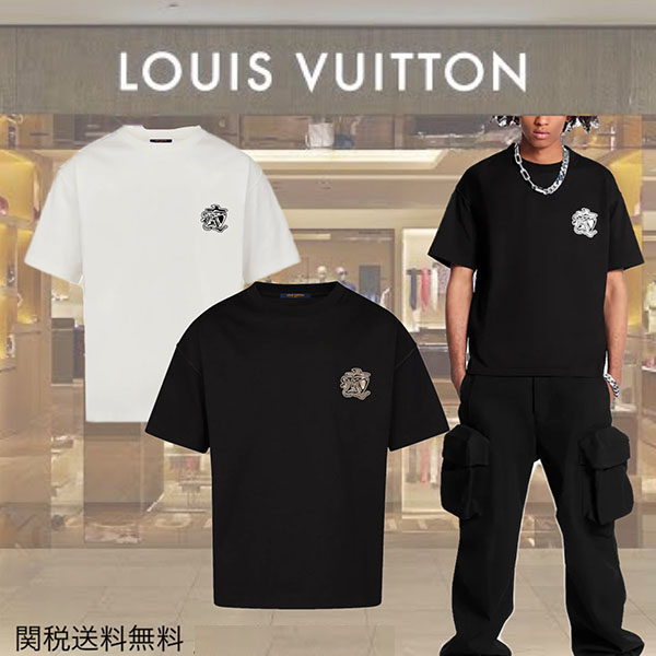  ルイヴィトン コピー LVスモークプリンテッドTシャツ  1A5TZO
