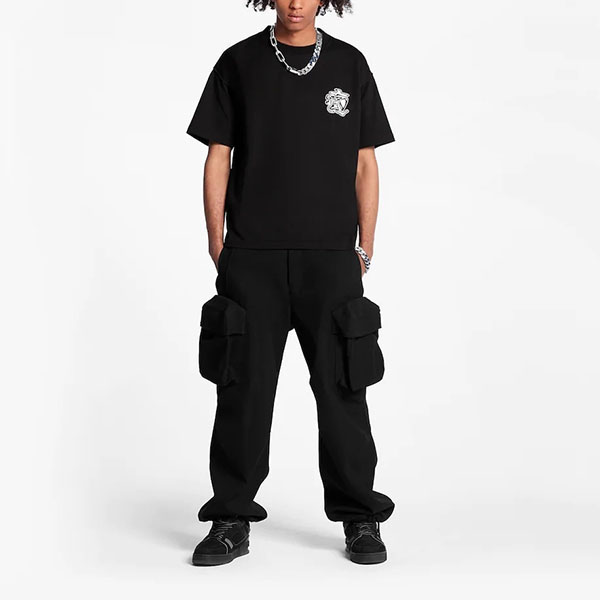  ルイヴィトン コピー LVスモークプリンテッドTシャツ  1A5TZO