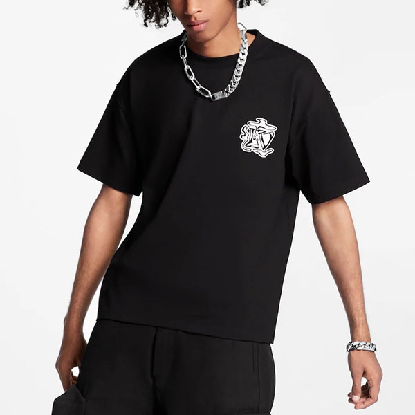  ルイヴィトン コピー LVスモークプリンテッドTシャツ  1A5TZO