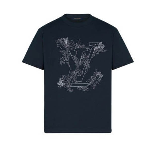 ルイヴィトン Tシャツ コピー★ ★エンブロイダリーLVフラワー 1A89VY
