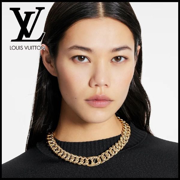 即日発送★ルイヴィトン アクセントに【LV】コリエLVゲット ドレスト M00637