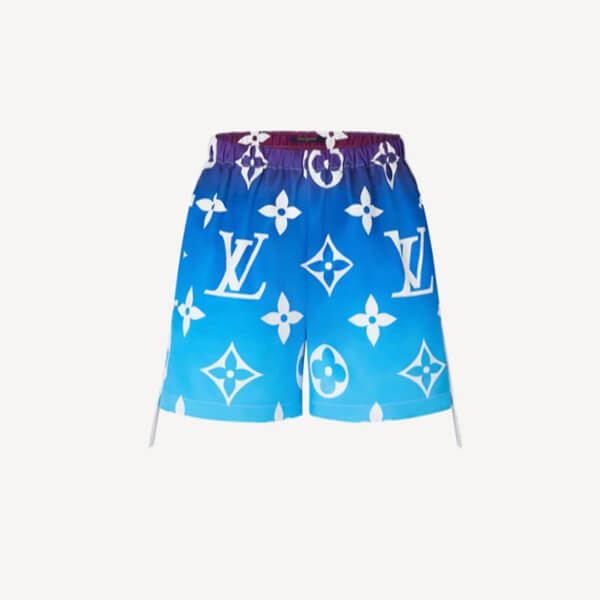 ◆希少◆ルイヴィトン ショーツ 偽物 モノグラム ショーツ パンツ ブルー 1A8TIA