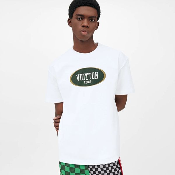 【最新！】​ルイヴィトン オーバル 偽物ヴィトンプリントロゴTシャツ コピー 1A9TAH