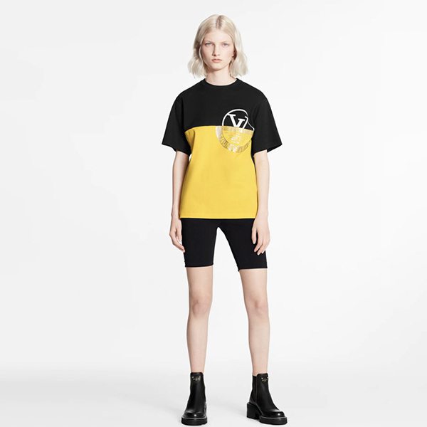 【レア】ルイヴィトン Tシャツ 偽物 ワールドロゴカラーブロック 1A83MG