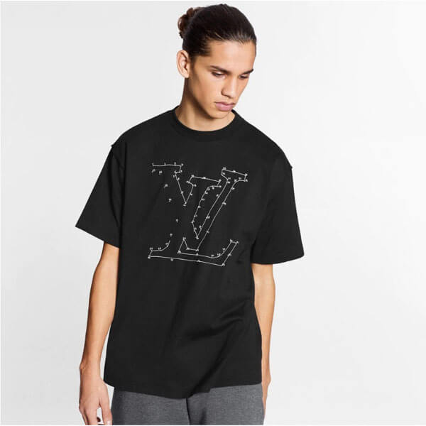 2021SS ルイヴィトン Tシャツ コピー ステッチプリント1A7X55