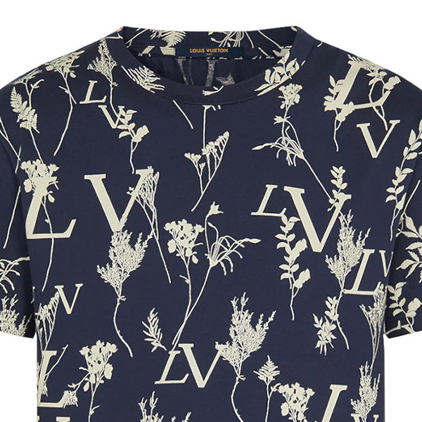  ☆ルイヴィトン スーパーコピー Tシャツ LVリーフ Tシャツ ディスチャージ プリント 半袖 1A7X2Z