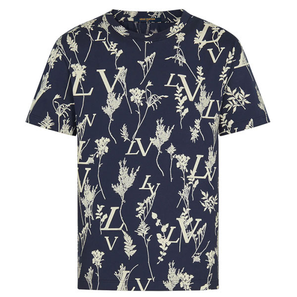  ☆ルイヴィトン スーパーコピー Tシャツ LVリーフ Tシャツ ディスチャージ プリント 半袖 1A7X2Z