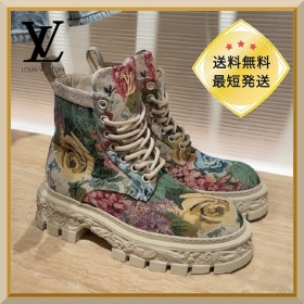 人気話題コラボ！【すぐ届く】​ルイヴィトン LV バロックライン アンクルブーツ 偽物 1AAHBK