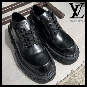 ◆​ルイヴィトン◆メンズシューズ LV バロックライン ダービー 偽物 1AAHAN
