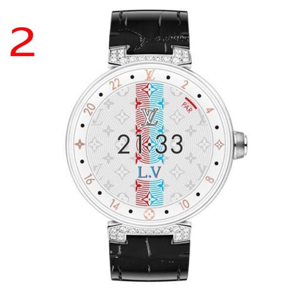タンブールホライゾン コピー ルイヴィトン スマートウォッチ スーパーコピー TAMBOUR HORIZON PURE WHITE & DIAMONDS 42.9 MY LV TAMBOUR