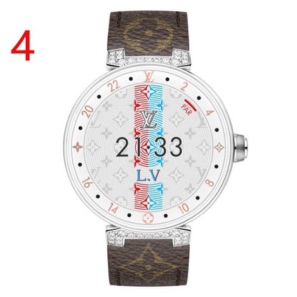 タンブールホライゾン コピー ルイヴィトン スマートウォッチ スーパーコピー TAMBOUR HORIZON PURE WHITE & DIAMONDS 42.9 MY LV TAMBOUR