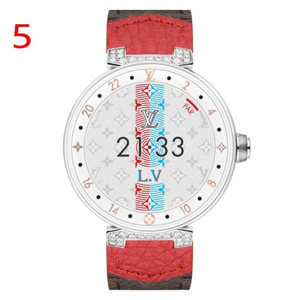 タンブールホライゾン コピー ルイヴィトン スマートウォッチ スーパーコピー TAMBOUR HORIZON PURE WHITE & DIAMONDS 42.9 MY LV TAMBOUR