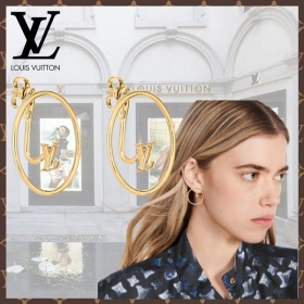 【すぐ届く】ルイヴィトン ピアス 偽物 LV フープ エクリプス M00774