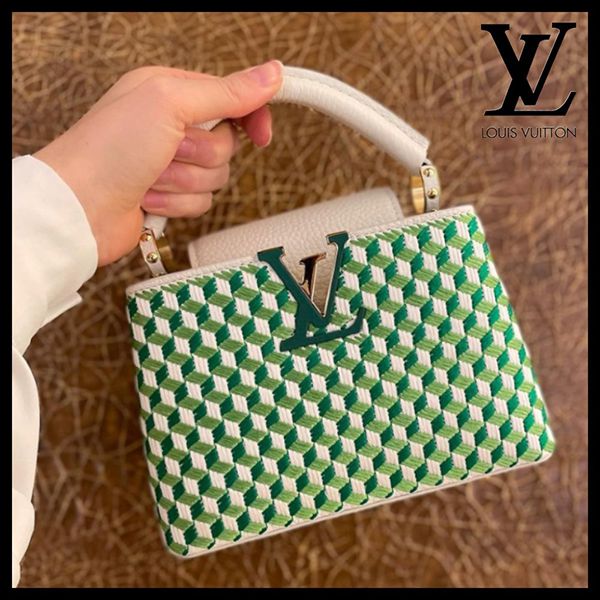 新作【すぐ届く】ルイヴィトン ハンドバッグ 偽物カプシーヌ 刺繍M59879