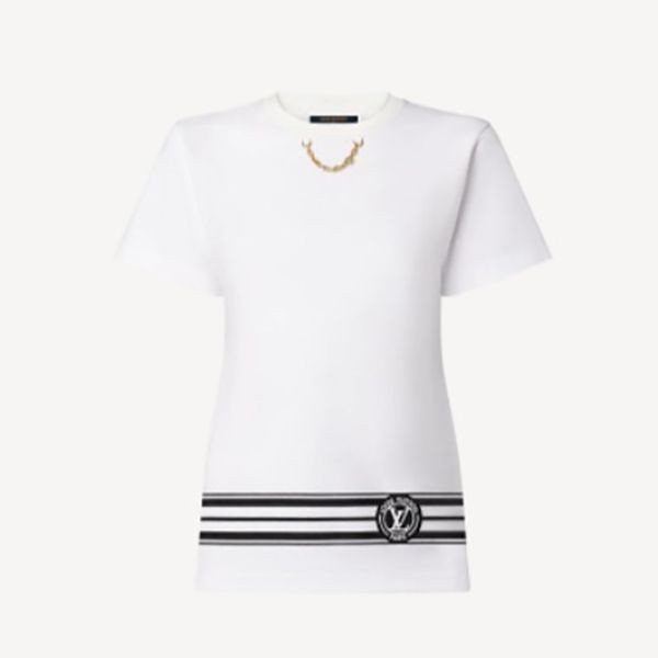 ルイヴィトン★LVストライプTシャツ コピー白 1A9XNR
