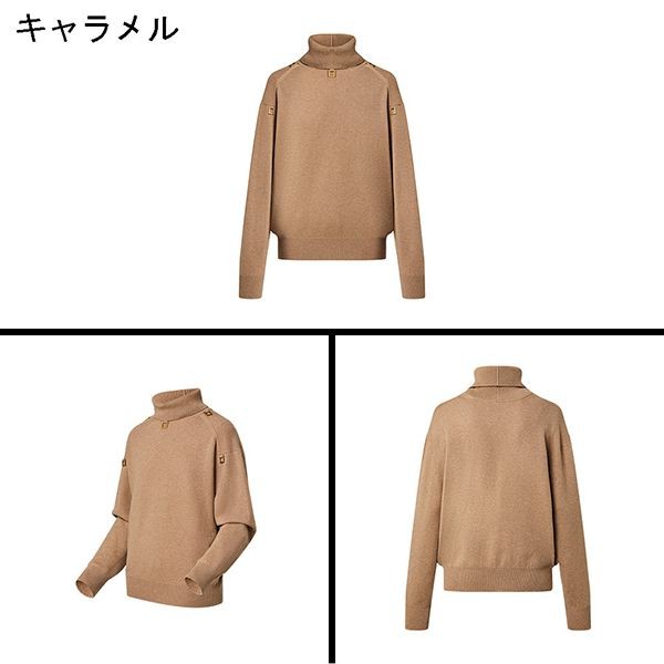 ​ルイヴィトン コピーDリング ニット ハイネックセーター 長袖トップス 4色 1AAL8B