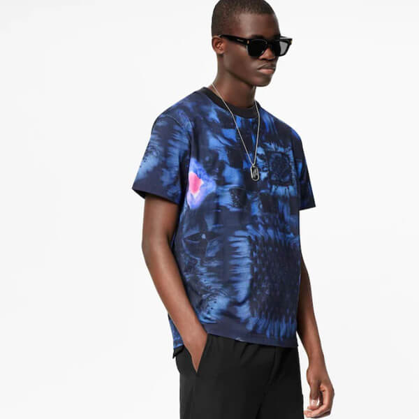 【21FW】ルイヴィトン Tシャツ 偽物 日本先行 ソルトプリントTシャツ 1A8X1N