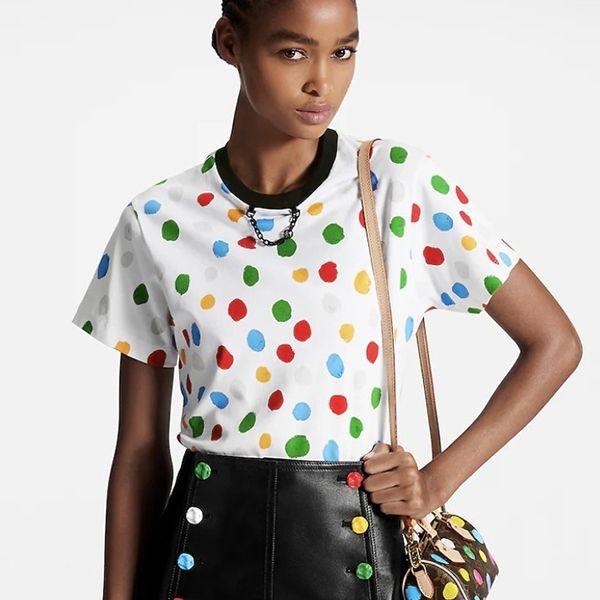 LV × YK ペインティッド ドット ​ルイヴィトン Tシャツ 偽物 草間彌生 1AB90E