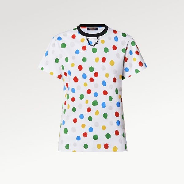 LV × YK ペインティッド ドット ​ルイヴィトン Tシャツ 偽物 草間彌生 1AB90E