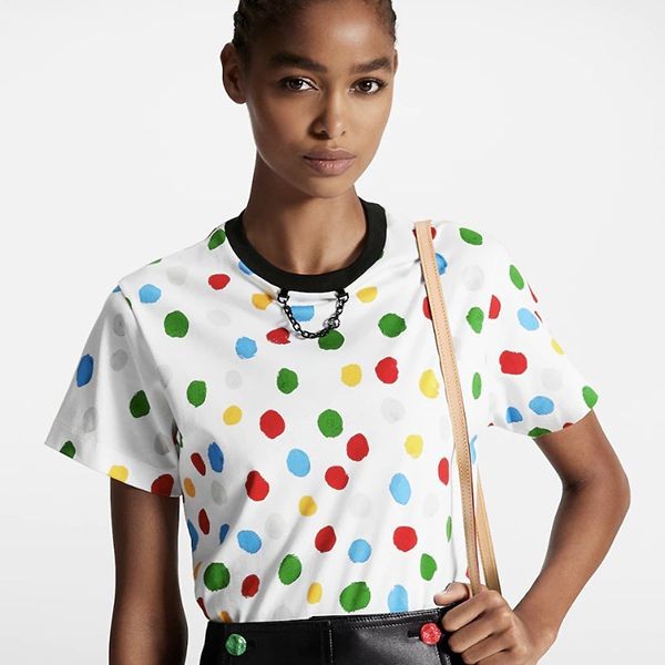 LV × YK ペインティッド ドット ​ルイヴィトン Tシャツ 偽物 草間彌生 1AB90E