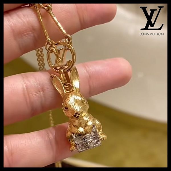 新作限定ルイヴィトン ネックレス 偽物 コリエLV バニー ゴールド M00928