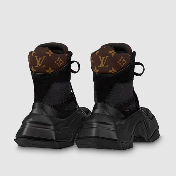 早い者勝ちルイヴィトン スーパーコピー LV ロゴ メンズ ブーツ 黒 1ABI6R