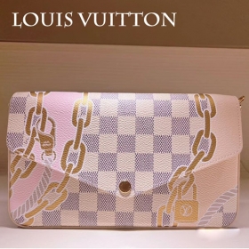 注目度抜群！ルイヴィトン ポシェットフェリシーLV ダミエ 偽物 ロープ N40466