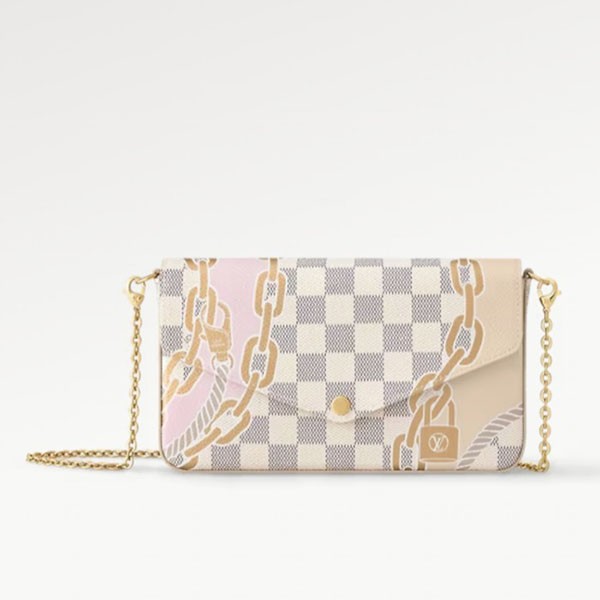 注目度抜群！ルイヴィトン ポシェットフェリシーLV ダミエ 偽物 ロープ N40466