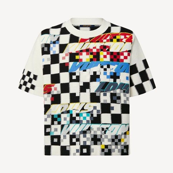 ルイヴィトン レースカーニットトップス Tシャツ コピー 1AAB1F完売人気☆上品