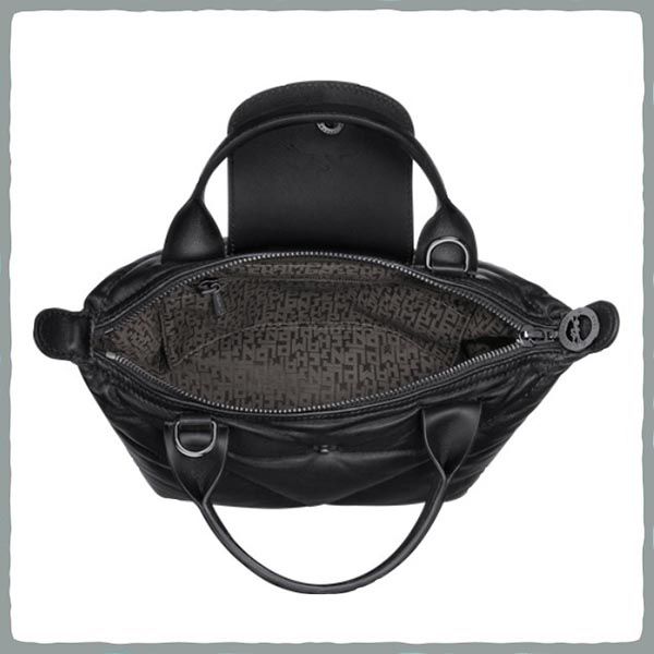 ロンシャン 偽物 ロゴ Le Pliage Cuir トップハンドルバッグ