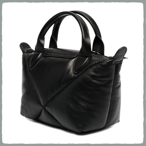 ロンシャン 偽物 ロゴ Le Pliage Cuir トップハンドルバッグ