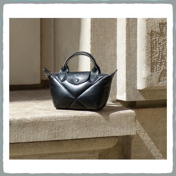 ロンシャン 偽物 ロゴ Le Pliage Cuir トップハンドルバッグ