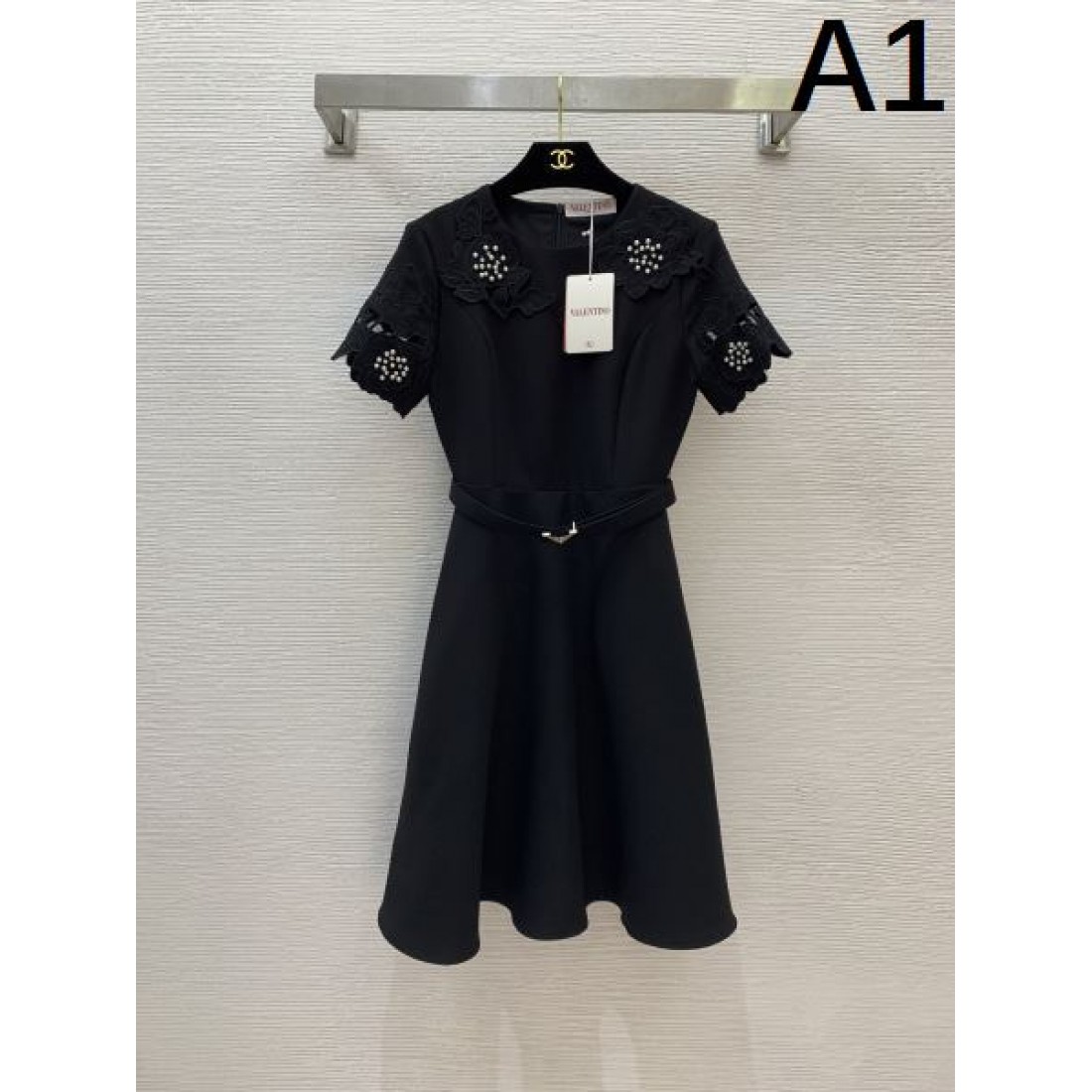 シャネル コピー ワンピース お洒落 ブラック ロゴ レディース CHANEL
