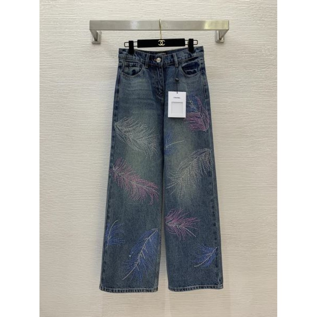 シャネル コピー ジーンズ お洒落 柄 花草 ロゴ ファッション CHANEL