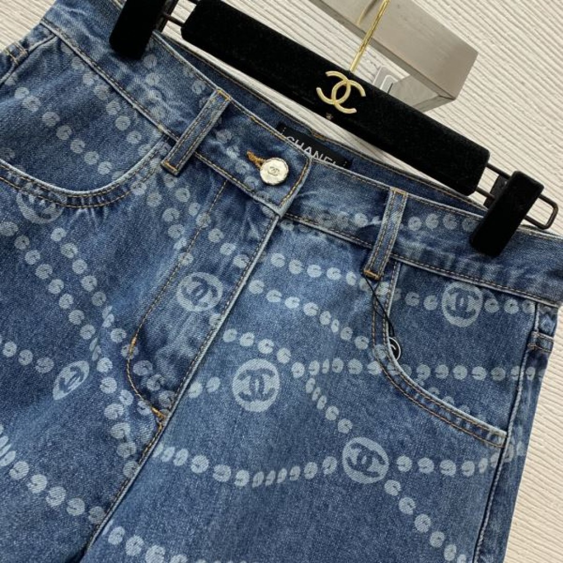 CHANEL スーパーコピー ハーフパンツ ジーンズ お洒落 柄 波 ロゴ ファッション シャネル