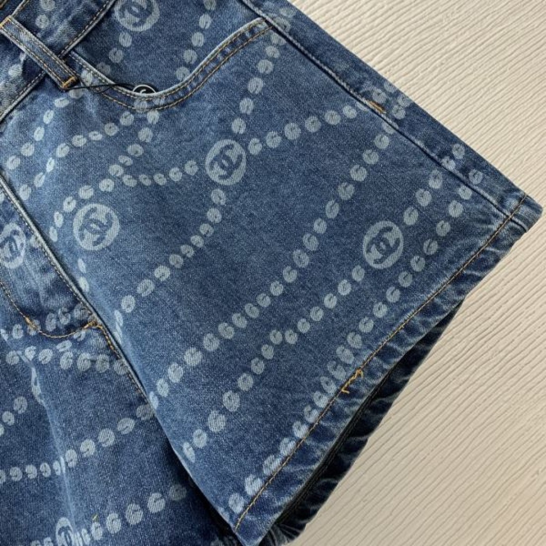 CHANEL スーパーコピー ハーフパンツ ジーンズ お洒落 柄 波 ロゴ ファッション シャネル