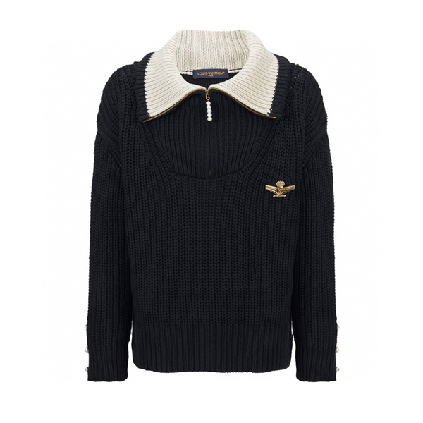   LOUIS VUITTON コピー ニットセーター― 気品漂うコントラストカラーのプレミアムニット