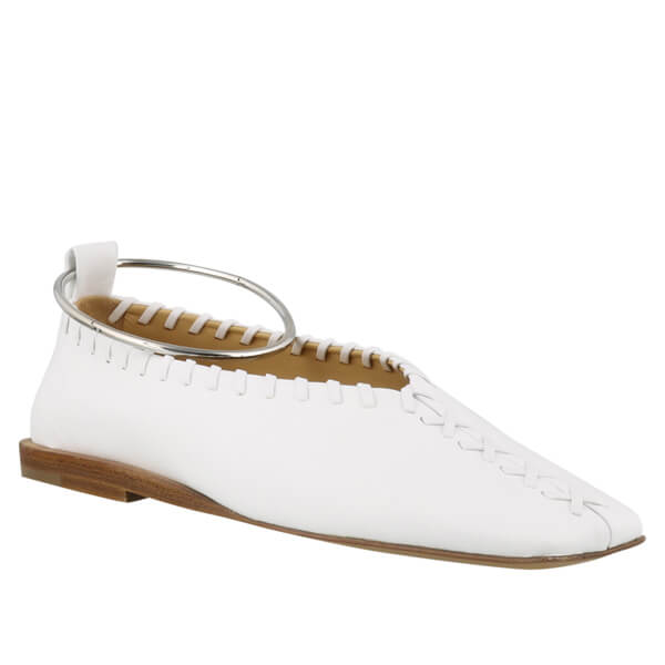 JIL SANDERジルサンダー 革靴 偽物 Leather ballet flatsフラット バレエシューズ
