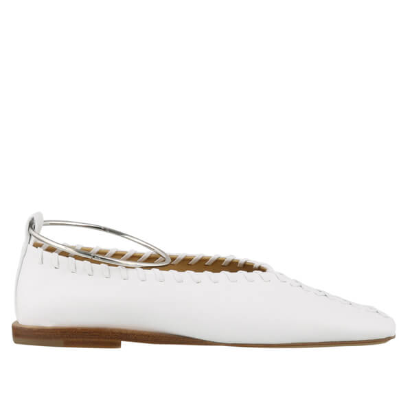 JIL SANDERジルサンダー 革靴 偽物 Leather ballet flatsフラット バレエシューズ