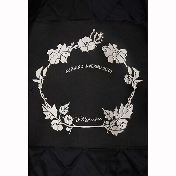◆JIL SANDER◆ジルサンダー カーフレザー製バイカージャケット フラワー刺繍 完売人気☆上品